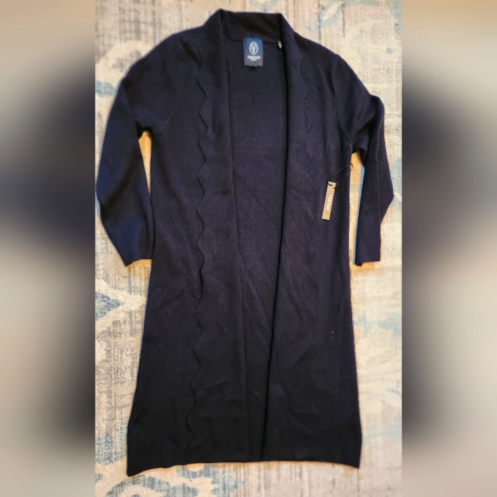 Vertigo Paris Duster Cardigan Sweater. Black. Size XL. NWT